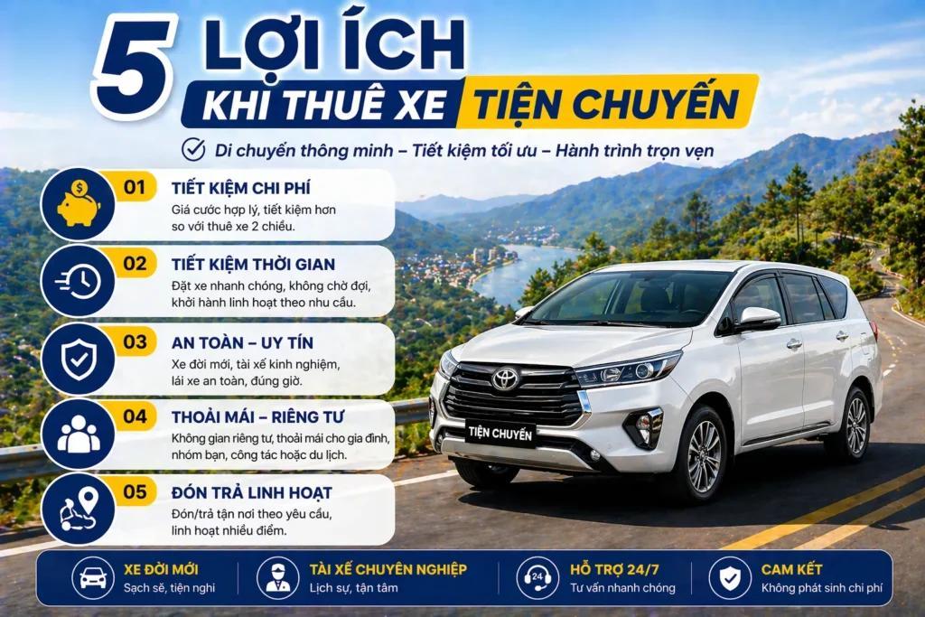 Lợi ích khi thuê xe tiền chuyến 