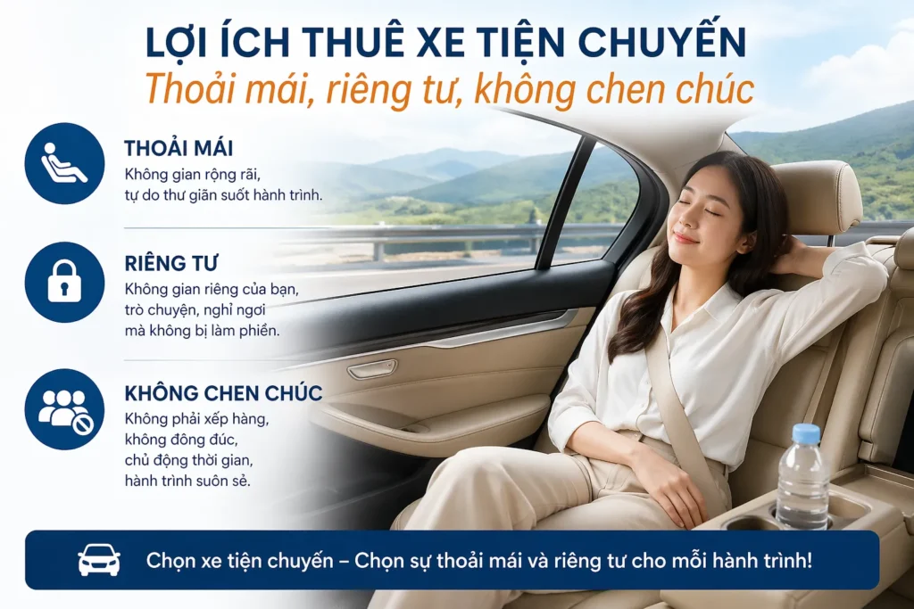 Thoải mái riêng tư, không chen chúc