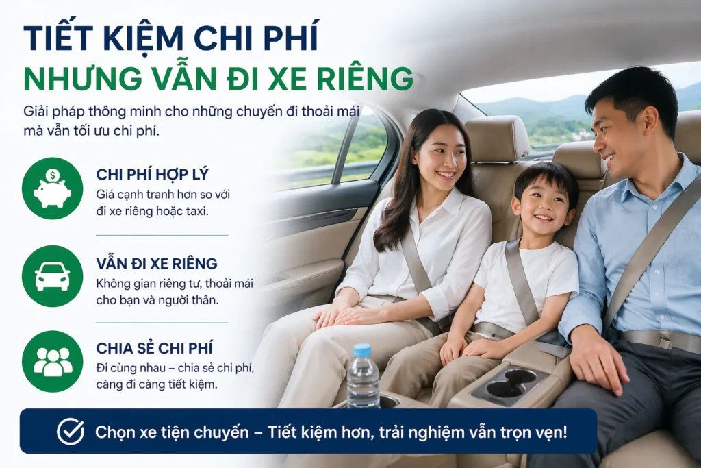 Tiết kiệm chi phí nhưng vẫn đi xe riêng