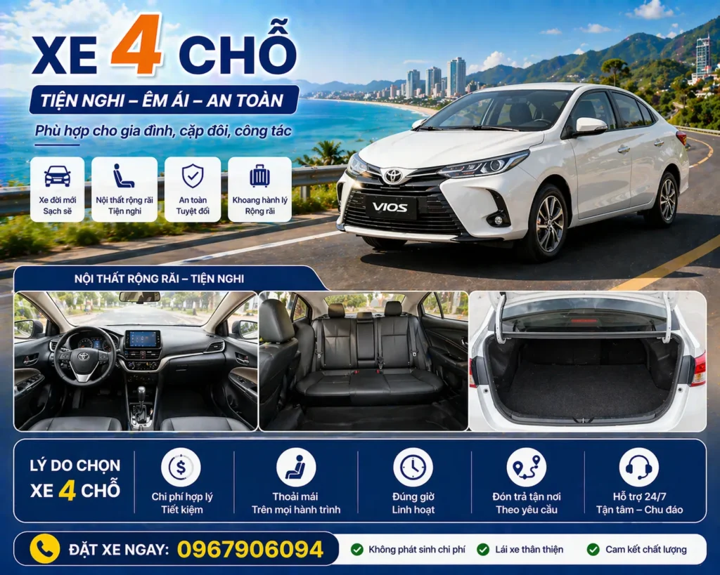 Xe 4 chổ phù hợp cho các cặp đôi 