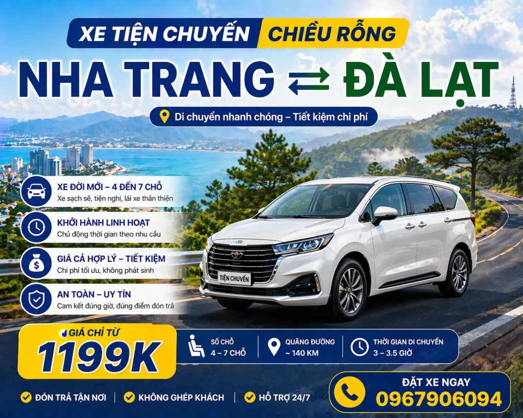 Dịch vụ thuê xe Xe tiền chuyến 