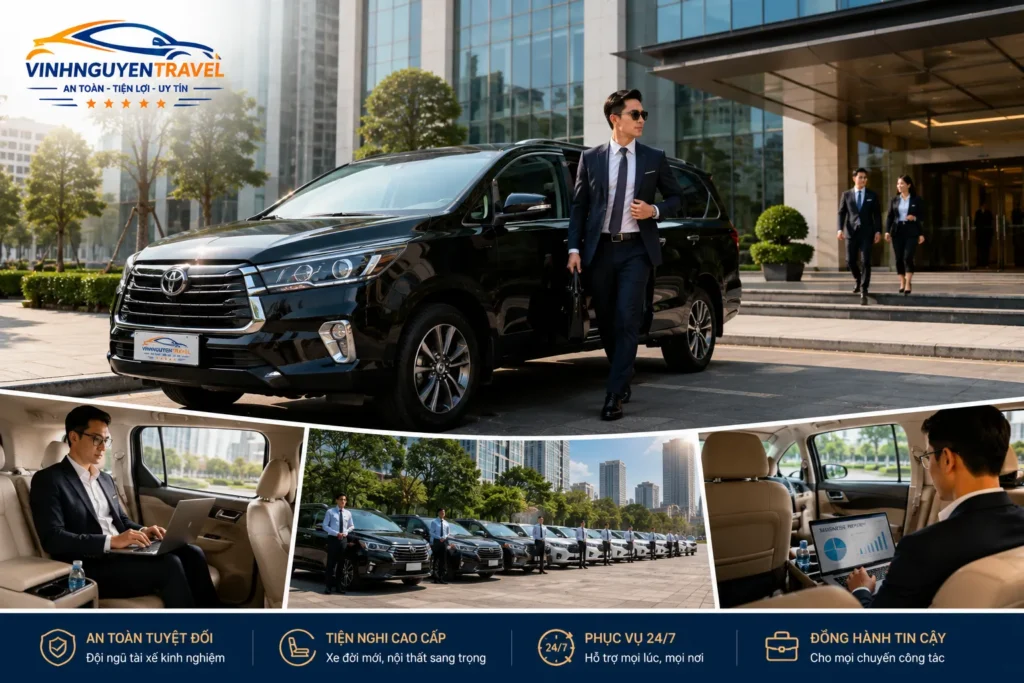 Thuê xe liên tỉnh đi công tác chuyên nghiệp và đúng giờ