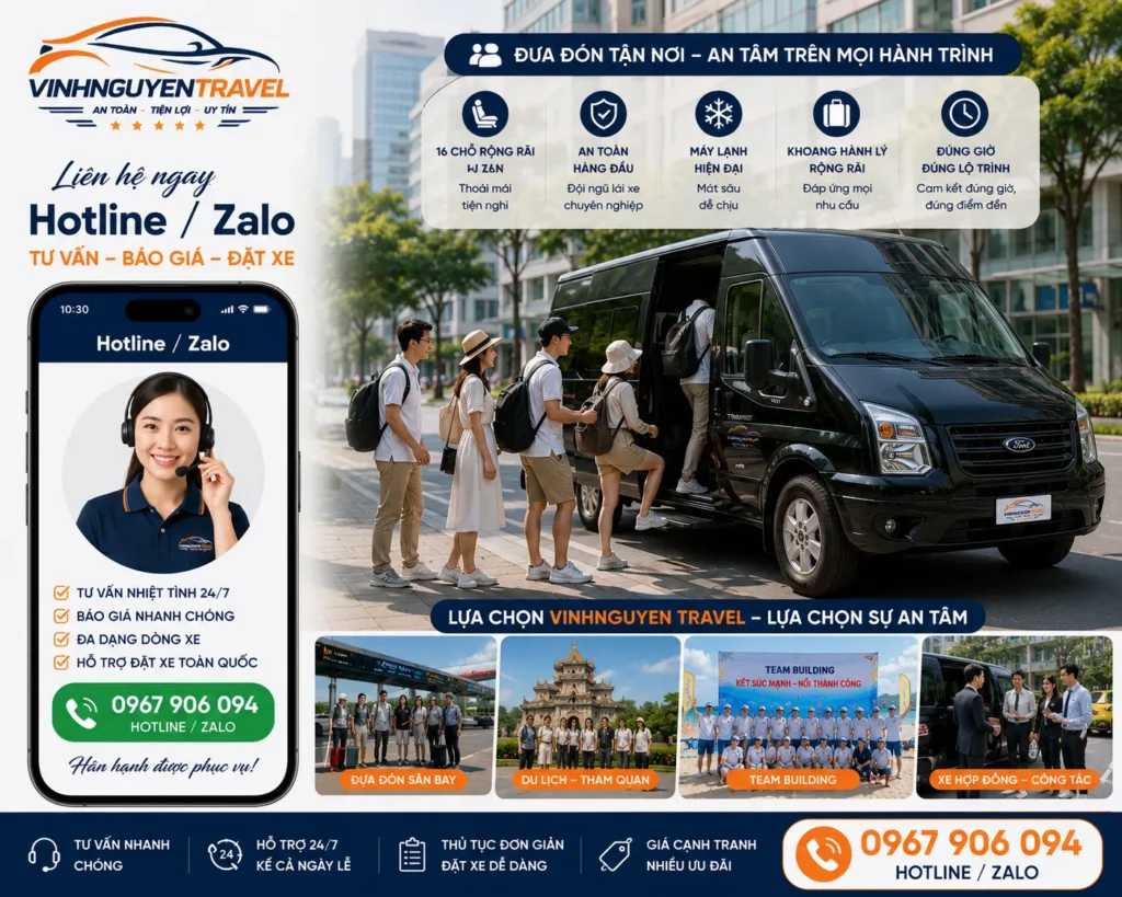 Quy trình thuê xe nhanh chóng tại Vinh Nguyen Travel