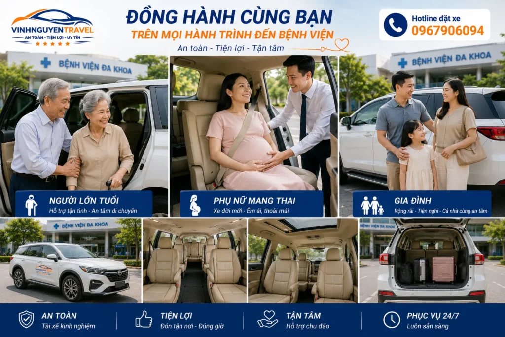 Dịch vụ phù hợp nhiều đối tượng cần di chuyển an toàn đến bệnh viện