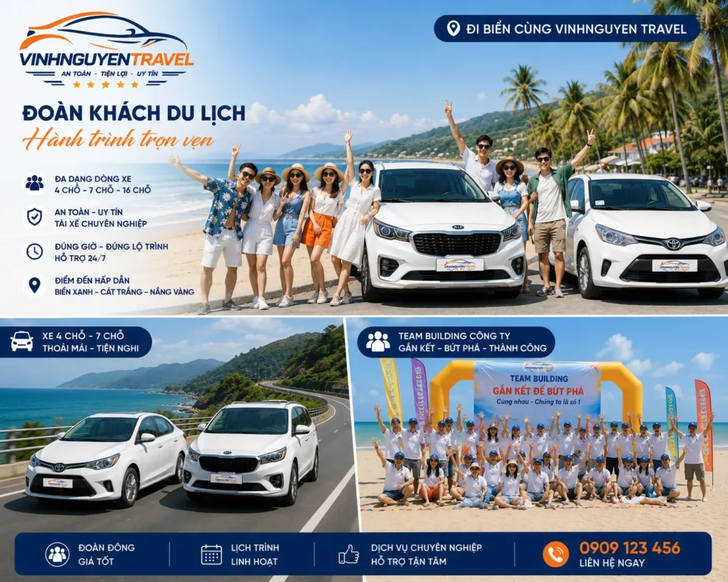 Đội xe du lịch đời mới tại Vinh Nguyen Travel