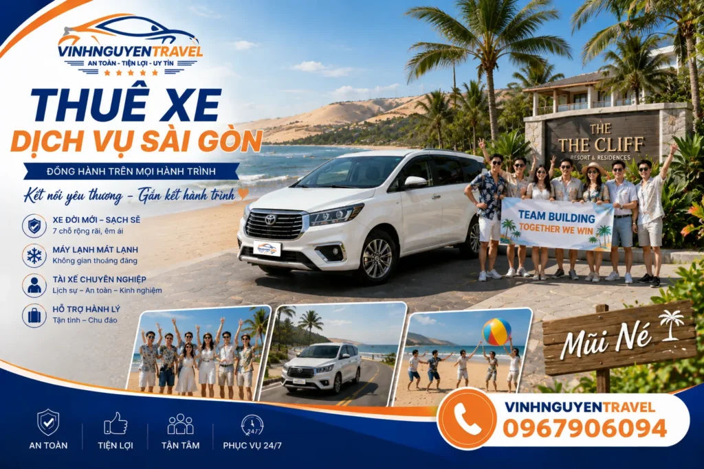 Nhiều khách hàng lựa chọn thuê xe riêng cho chuyến du lịch Phan Thiết – Mũi Né