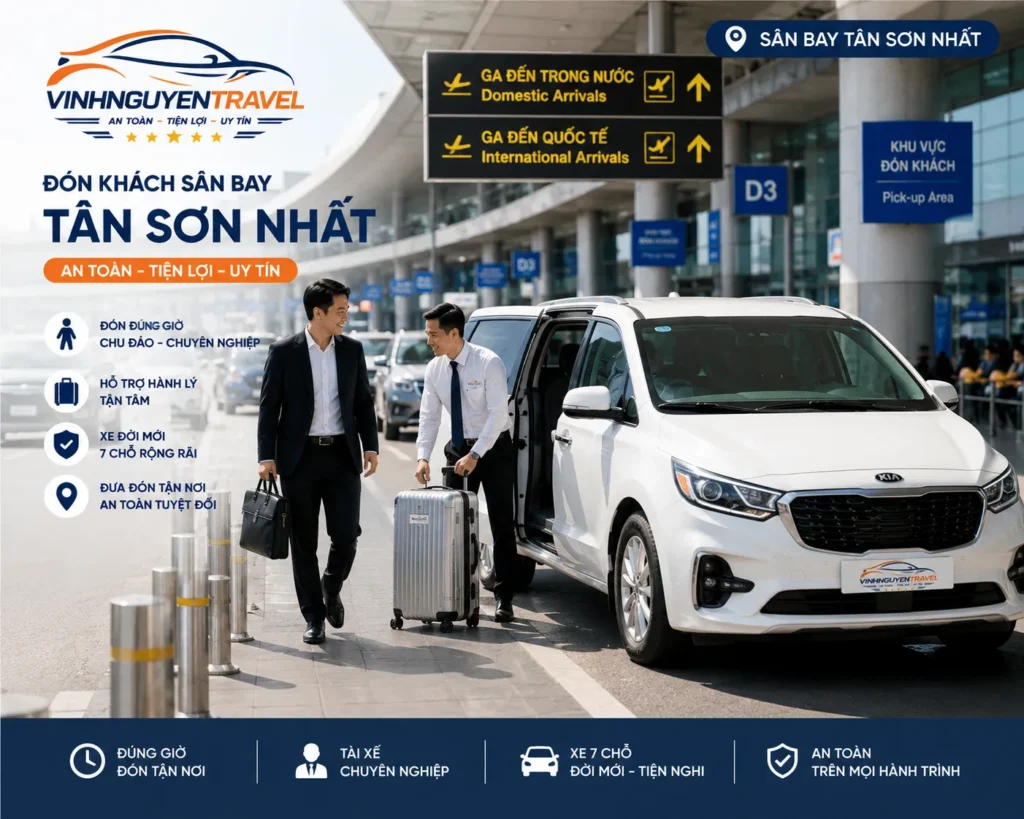 Dịch vụ đưa đón sân bay Tân Sơn Nhất đúng giờ