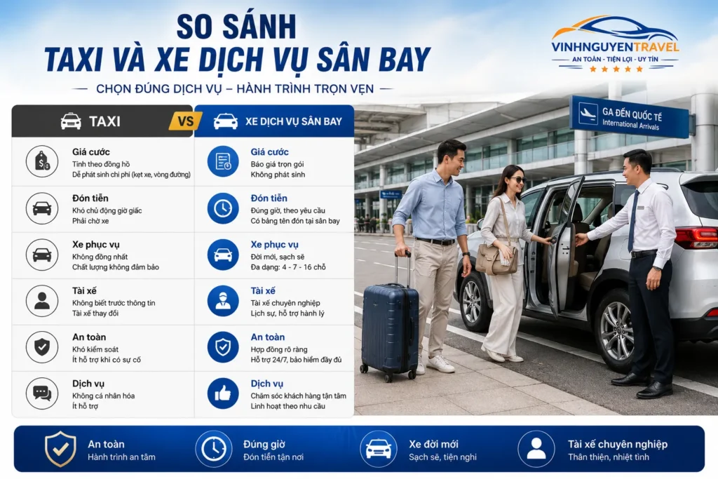 Thuê xe đưa đón sân bay giúp chủ động thời gian di chuyển